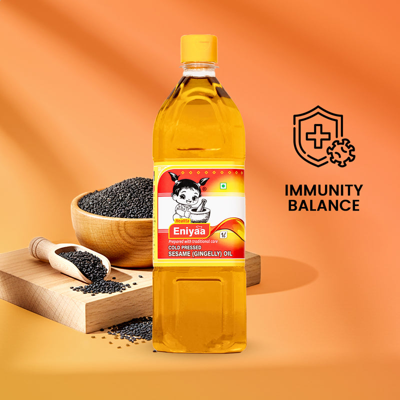 Cold Pressed Sesame Oil 1 Litre | Pure Chekku Gingelly Oil | Til Oil