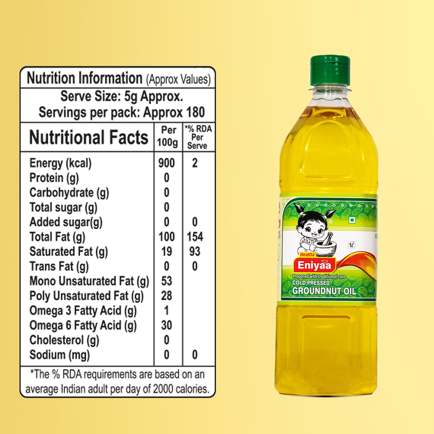 Groundnut Oil 1 Litre | Cold Pressed Method | Daily Cooking