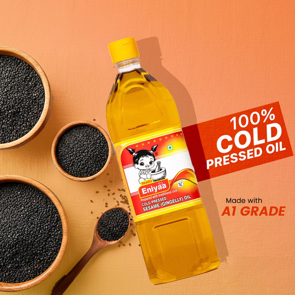 Cold Pressed Sesame Oil 1 Litre | Pure Chekku Gingelly Oil