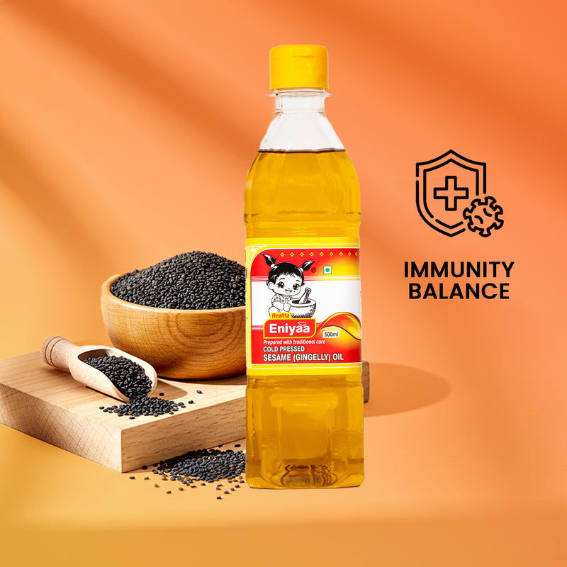 Cold Pressed Sesame Oil 500ml | Edible, Pure & Traditional Chekku Oil